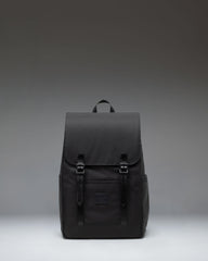 Herschel Supply Co. Retreat Small Backpack in Black showing the front view with signature strap closures.