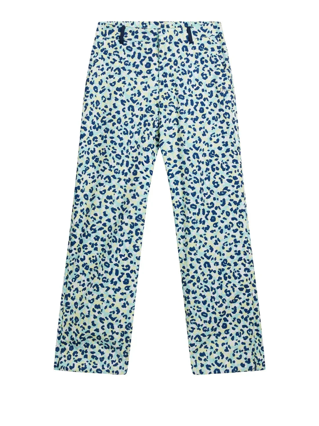 J.Lindeberg Evertine Rain Pant Print Leopard Aruba Blue - Epic Golf