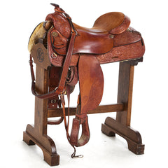 Used 16.5in Floral Tooled Pleasure Saddle