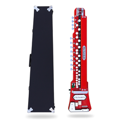 THE KAMLESH® TKB29 Banjo (Bulbul Tarang) with Hard Case – Ruby Red
