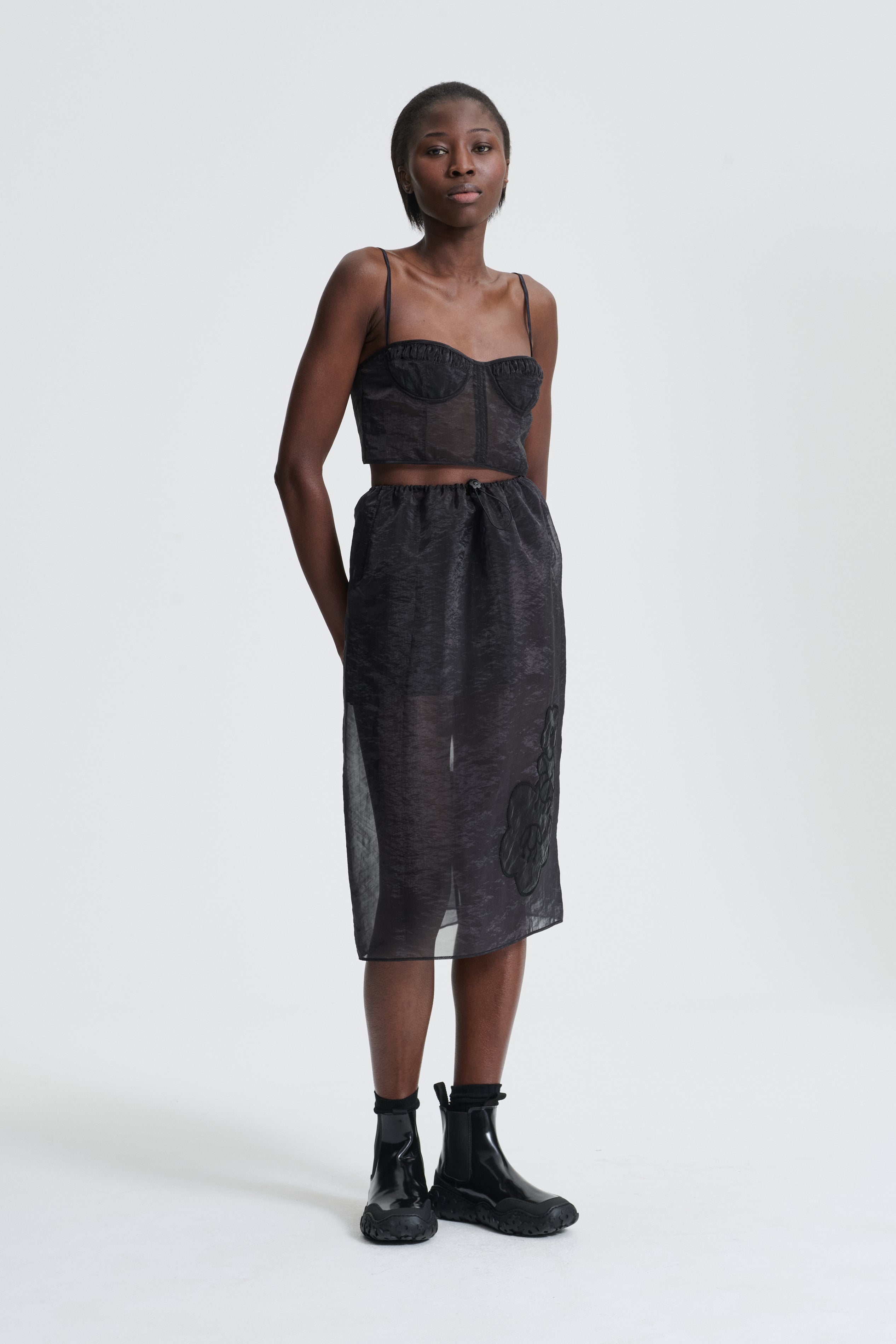 BAMBI | SKIRT LIQUID MYRTIA BLACK
