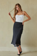 Melissa Polka Dot Midi Skirt