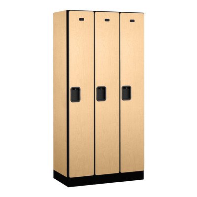 Salsbury Industries Single Tier Designer Wood Locker, Black, 6' 3" x 15"