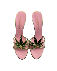 Dsquared² Marijuana Pot Leaf Sandal Heels
