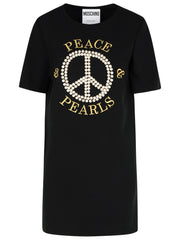 Moschino Dress In Black Acetate Blend