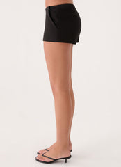 Auriella Low Rise Suiting Shorts - Black