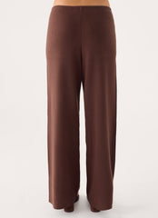 Aviara Knit Low Rise Pant - Chocolate