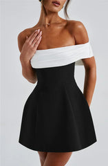 Bianca Satin Bow Mini Dress