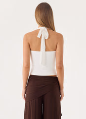 Bexli Halter Top - White