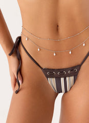Blush Pearl Belly Chain - Silver