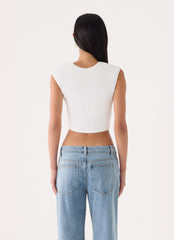 Kaleo Cropped T-Shirt - White