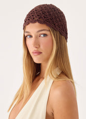 Coastal Muse Crochet Hat - Brown
