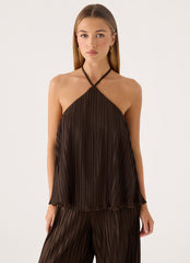 Danni Halter Top - Chocolate