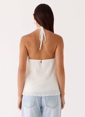 Danni Halter Top - White