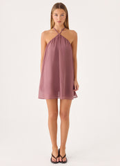 Donar Mini Dress - Mocha Mousse