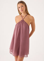 Donar Mini Dress - Mocha Mousse