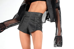 Eyal Leather Shorts | Black