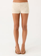 Ettalie Mini Shorts - Ivory