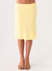 Fayloria Midi Skirt - Lemon