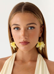 Frosted Citrus Earrings - Gold