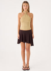 Gehrie Mini Skirt - Chocolate