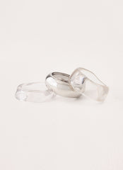 Golden Glass Bracelet - Silver