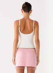 Heavenward Wrap Mini Skirt - Pink
