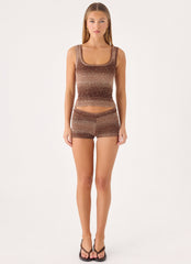 Helia Knit Top - Chocolate Ombre