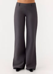 Hot As Ice Low Rise Pants - Grey