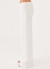 Hot As Ice Low Rise Pants - White