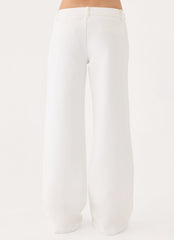 Hot As Ice Low Rise Pants - White