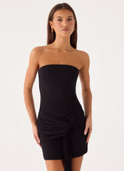 Jiliana Strapless Mini Dress - Black
