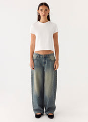 Joseph Low Rise Jeans - Vintage Wash Blue
