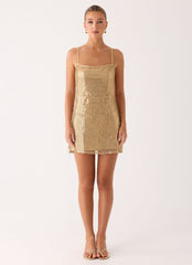 Kaitlin Mini Dress - Gold