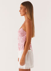 Kamilla Sequin Cami Top - Pink