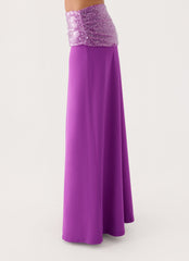 Marista Sequin Maxi Skirt - Purple