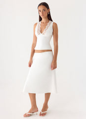 Marquas Midi Skirt - White