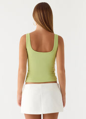 Michele Floral Top - Lime