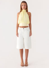 Orleans Denim Jorts - White