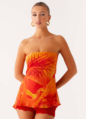 Over The Horizon Asymmetrical Top - Serene Orange