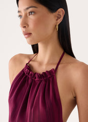 Parade Halter Mini Dress - Plum