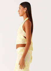 Radiate Halterneck Top - Yellow