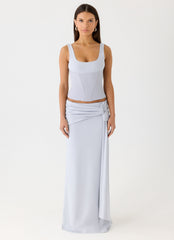 Romana Corset Top - Misty Blue