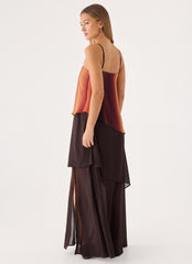 Ruesella Maxi Dress - Brown