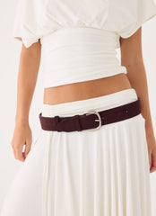 Saddel Muse Belt - Brown/Silver