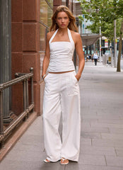 Seethal Halter Top - White