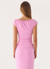 Small Moments Cap Sleeve Top - Pink