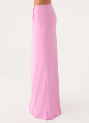 Small Moments Pleated Maxi Skirt - Pink
