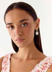 Soft Ember Earrings - Pearl