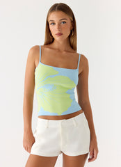 Sunray Skies Knit Top - Pale Blue